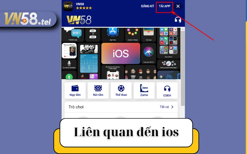 Tải App liên quan đến IOS.